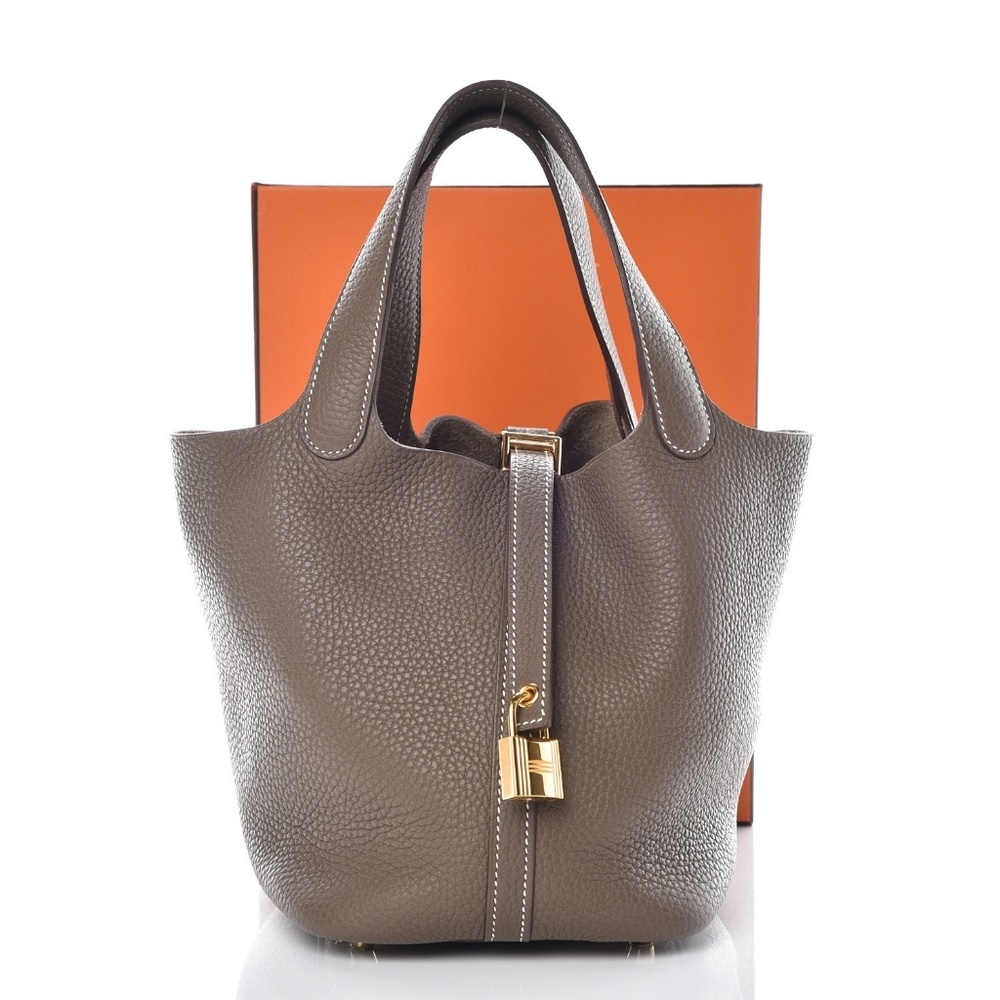 HERMES Clemence Picotin 18 Etoupe